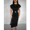 Čierne elegantné šaty BANKANZA so sponou