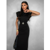 Čierne elegantné šaty BANKANZA so sponou
