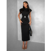 Čierne elegantné šaty BANKANZA so sponou
