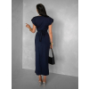 Tmavomodré elegantné šaty BANKANZA so sponou