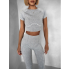 Šedý športový elastický komplet LAOIS s legínami
