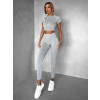 Šedý športový elastický komplet LAOIS s legínami