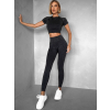 Tmavosivý športový elastický komplet LAOIS s legínami