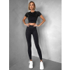 Tmavosivý športový elastický komplet LAOIS s legínami