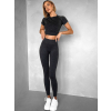 Tmavosivý športový elastický komplet LAOIS s legínami