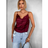 Vínový saténový elegantný top BAELY