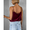 Vínový saténový elegantný top BAELY