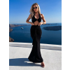Čierne elegantné dlhé letné šaty JENSEN