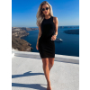 Čierne letné mini šaty CALORA