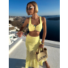 Žltý letný komplet AMALUXE so sukňou
