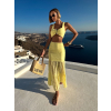 Žltý letný komplet AMALUXE so sukňou