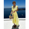 Žlté bavlnené letné dlhé šaty MARISE