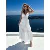 Biele dlhé letné šaty PLONTY na ramienka