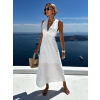 Biele letné bavlnené dlhé šaty MADSEN