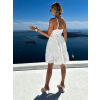 Biele letné krátke šaty HALSEY na ramienka
