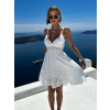 Biele letné krátke šaty VELARYON na ramienka