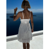Biele letné krátke šaty VELARYON na ramienka