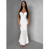 Bílé dlouhé letní šaty FACARY (Veľkosť M/L)