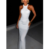 Biele dlhé sexi šaty TORTYNA