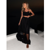 Čierna transparentná dlhá sukňa NIVAA
