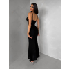 Čierne dlhé letné elegantné šaty FACARY