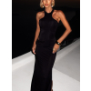 Čierne dlhé sexi šaty TORTYNA