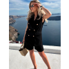 Čierny kraťasový elegantný komplet AMARA