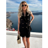 Čierny kraťasový elegantný komplet AMARA