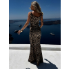 Leopardie elegantné dlhé šaty MURAKA