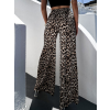 Leopardie letné široké nohavice ROSETA s kamienkami