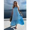 Svetlomodré letné maxi šaty HILLARY