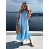 Svetlomodré letné maxi šaty HILLARY