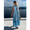 Svetlomodré letné maxi šaty HILLARY