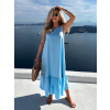 Svetlomodré letné maxi šaty HILLARY