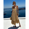 Hnedé bavlnené letné šaty KHALISA