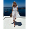 Biele 100% bavlna letné vzdušné šaty LARINOS