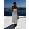 Biele bavlnené dlhé letné šaty SPINLOT na ramienka