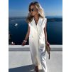 Krémový elegantní oversize overal COCOLA (Veľkosť M/L)