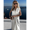 Krémový elegantní oversize overal COCOLA (Veľkosť M/L)