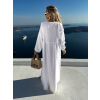 Biele mušelínové dlhé oversize šaty CHASTE
