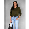 Khaki lehký svetřík DROBEN (Veľkosť ONESIZE)