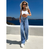 Modré široké štýlové džínsy BREEZE