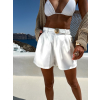 Biele letné kraťasy ZELINA s opaskom
