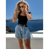Černé basic triko SOLISE s krátkým rukávem (Veľkosť M/L)