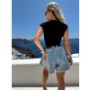 Černé basic triko SOLISE s krátkým rukávem (Veľkosť M/L)