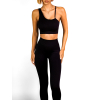 Čierny elastický športový komplet TENEBA