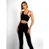 Čierny elastický športový komplet TENEBA