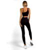 Čierny elastický športový komplet TENEBA
