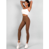 Hnedé basic športové elastické legíny AVOSIA