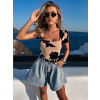 Béžové body MERELLE s květinovým vzorem (Veľkosť M/L)